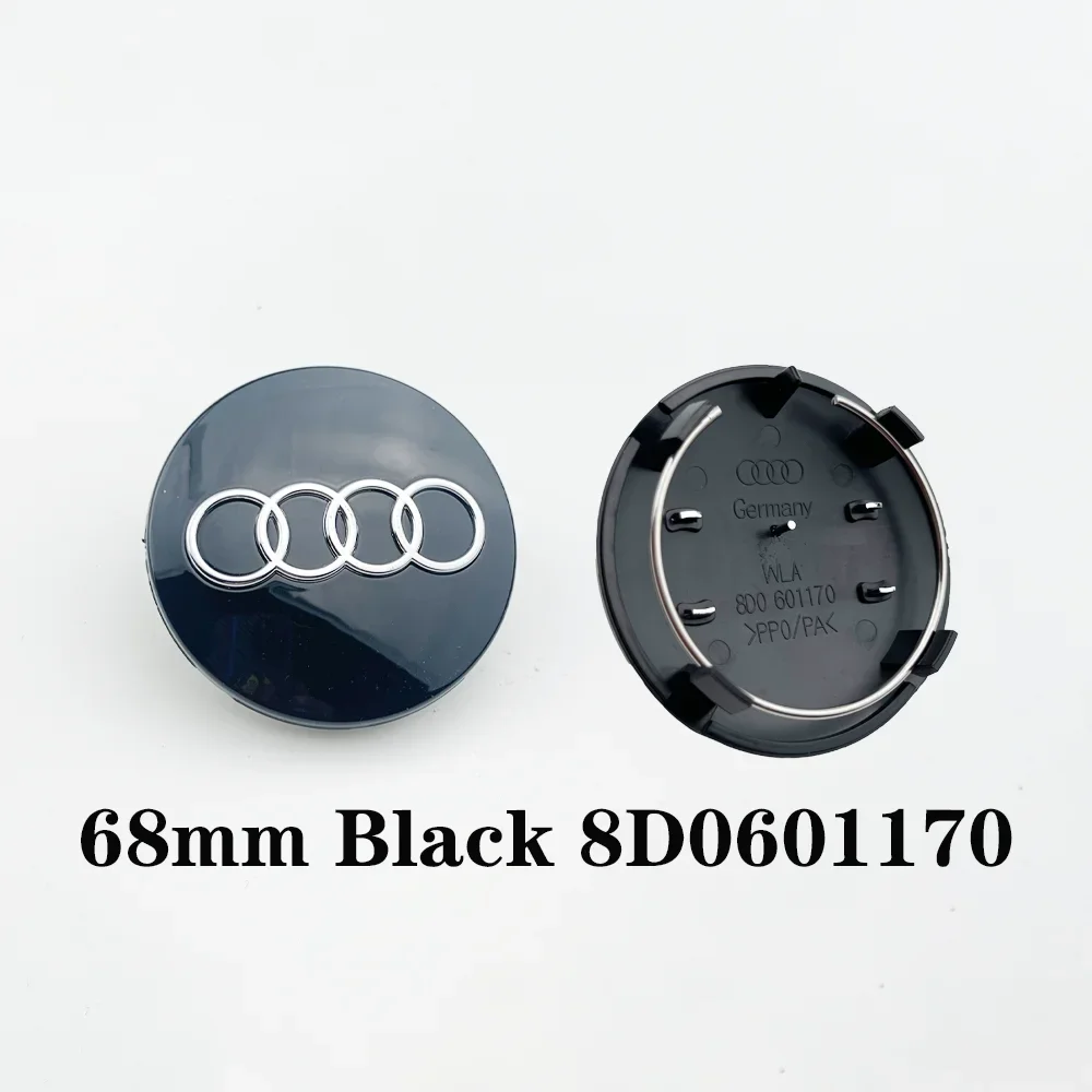 4개 세트 아우디 자동차 휠 센터 캡 60mm 61mm 69mm 68mm 스타일링 허브 커버 A3 A4 A5 A6 A7 A8 S4 S6 4B0601170 호환