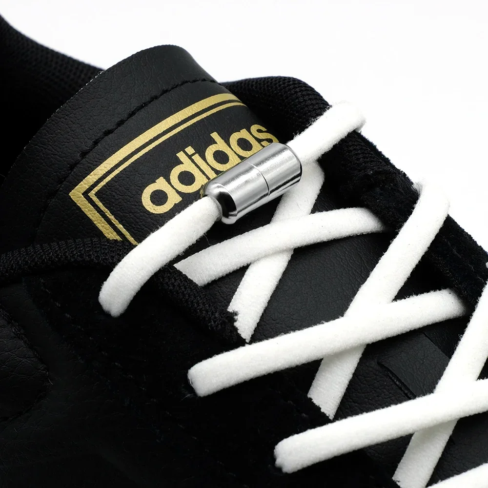 Elastic No Tie Shoelaces For Sneakers Semicircle Shoe Laces For Kids and Adult Shoelace Quick Lazy Metal Lock Laces Shoe Strings shoelaces without ties elastic shoelaces elastic shoe laces shoe accessories