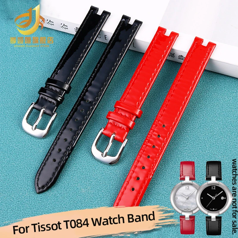 

Ремешок для женских часов Tiansuo 1853, розовый, серия T084.210, T084, мягкий кожаный ремешок для часов с зубчатым ремешком, 12 мм