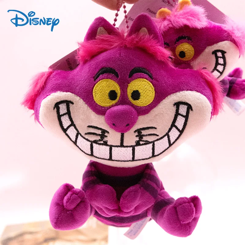 Kawaii Disney Cheshire Cat Plush Toys Alice In Wonderland Stuffed Animals Keychain For Kids Girls Woman Backpacks Cute Pendant