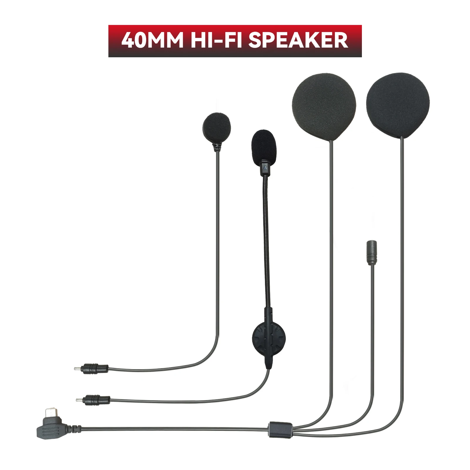 Motorrad Intercom Headset Bluetooth Wasserdicht Für 2 Fahrer_voghion.com