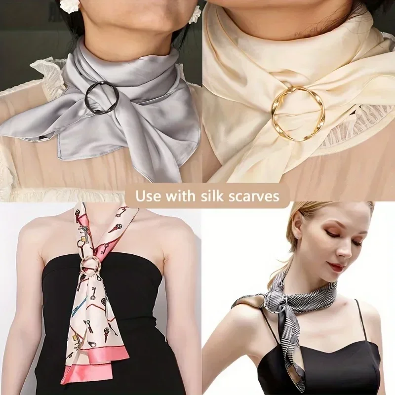 5pcs Metal Round Circle Clip Buckle Shawl