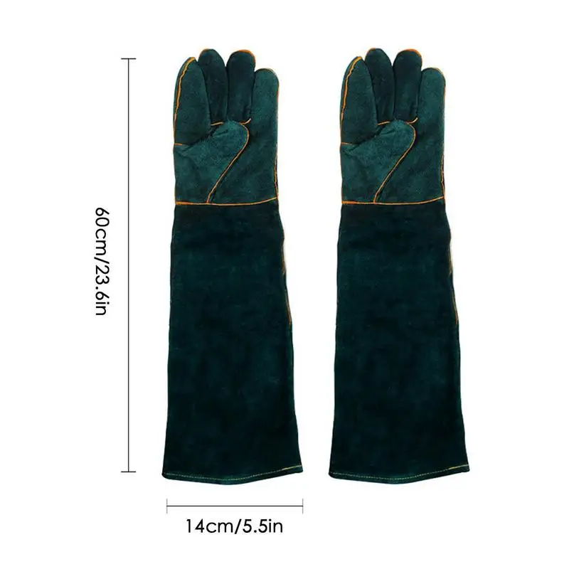 Animal Handling Gloves Leather Anti-grasping Anti Bite Protective Gloves Cat Dog Snake Gardening Pets Handling