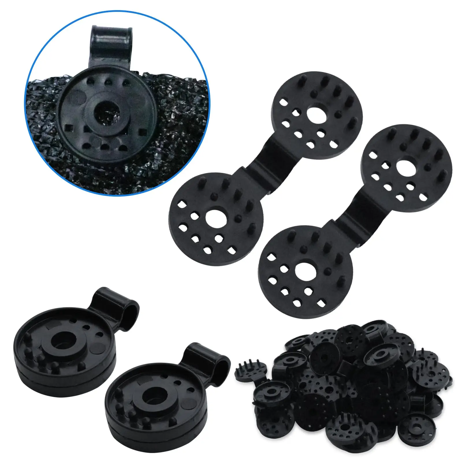 Shade Cloth Clips 50Pcs Shade Fabric Clamps Grommets For Net Mesh Cover