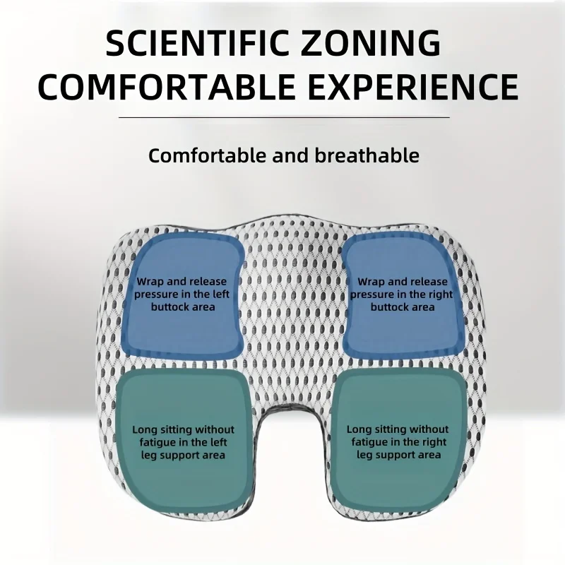 Coccyx Seat Cushion Memory Foam U-Shaped Pillow for Chair Cushion Pad Car Office Hip Support Massage Orthopedic Pillow