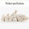 1pcs Cotton Fabric Drawstring Storage Bag Food Underwear Socks Jewelry Organizer Kitchen Environmental Flour Rice Bag  5 Sizes 6