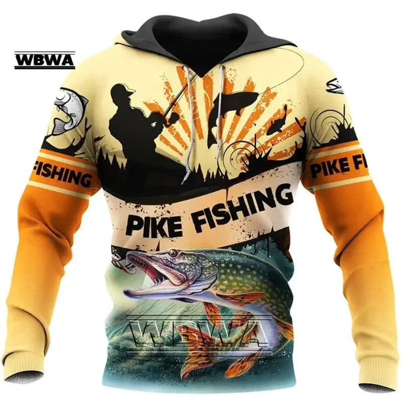 3D Pike Fishing Hoodie 1
