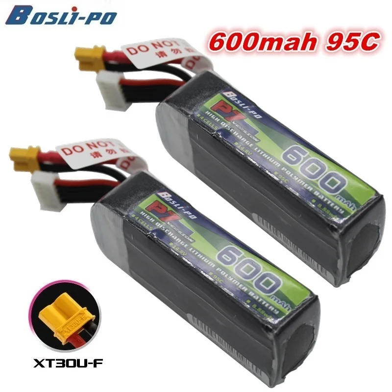 

95C 4S 600mAh 14.8V LiPo Battery For RC Helicopter Quadcopter FPV Racing Drone Parts With XT30 Plug 14.8v FPV Drones Battery