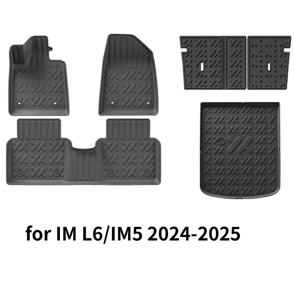 IM L6/IM5 2024-2025 모델용, 완전 친환경, 방수 및 미끄럼 방지 TPE 바닥 매트, 트렁크 매트, 등받이 매트