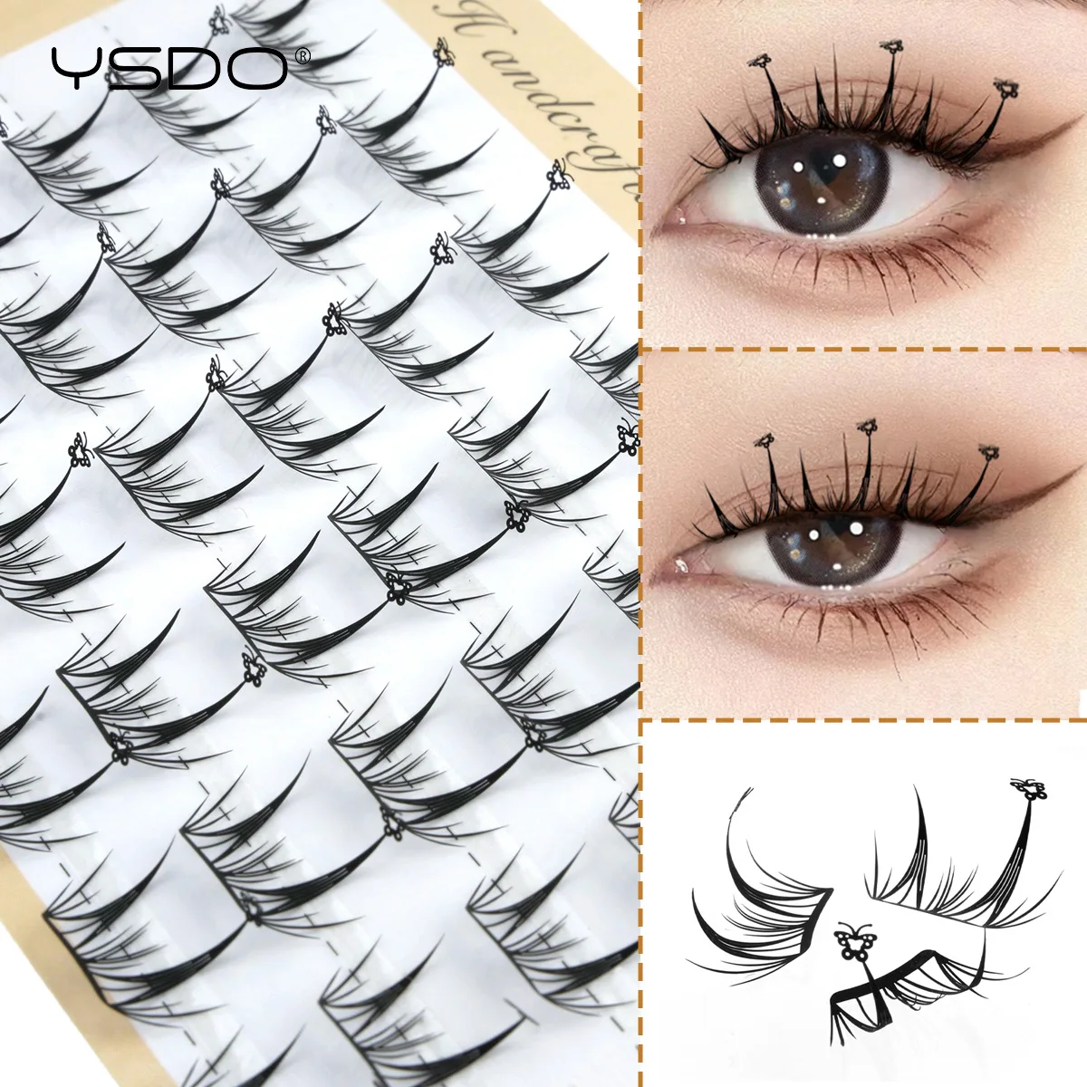 Black Individual Lash Clusters Eyelash Extension Soft Lashes