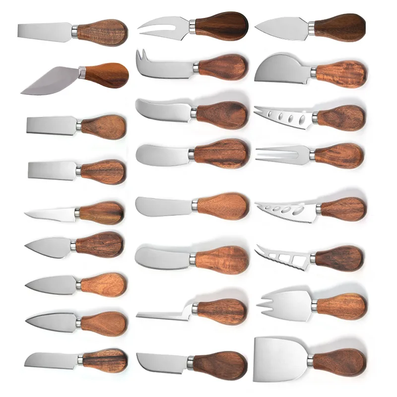 Steel Stainless Cheese Knives with Bamboo Wood Handle Kitchen Baking Tool Slicer Cutter 1Pcs bambus kitchen