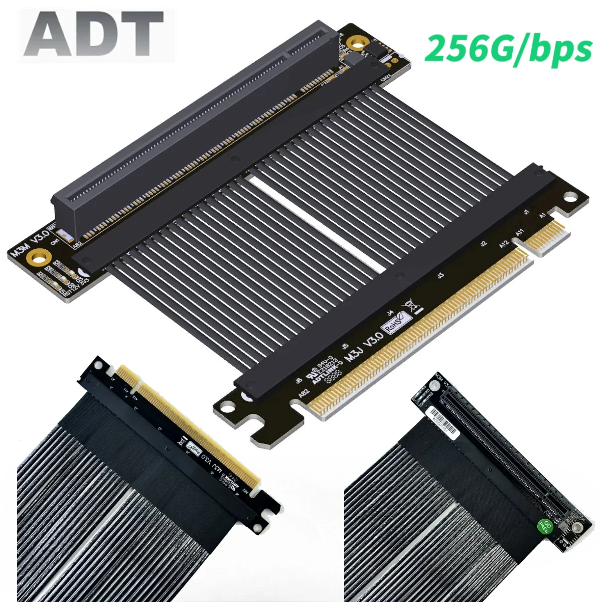 ADT-Link Graphics Card Cable PCI E 4.0 16X Video Card Riser Cable ...