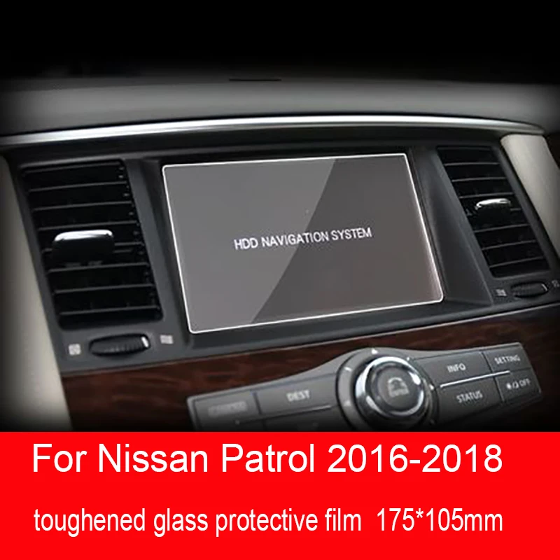 

For Nissan Patrol 2016-2018 car center screen GPS navigation toughened glass protective film car interior stickers 175*105mm