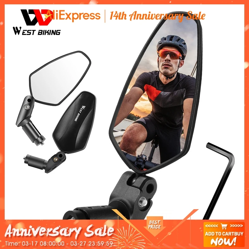 WESTBIKINGNEWBicycleHandlebarRearViewMirrorMountainBikeWide