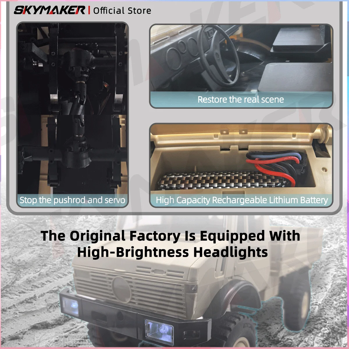 LDRC RC카 4륜구동 오프로드 클라이밍 1:12 풀 스케일 무선 조종 자동차 (260 모터 전동 RC 트럭 포함) 남성 및 성인용 선물