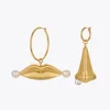 ENFASHION Exaggerated Nose Lips Earrings For Women Boucle Oreille Femme Gold Color Earings Fashion Jewelry 2022 Party E221388 1