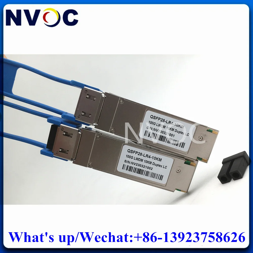 

2Pcs 100G 10KM 1295~1310nm SMF QSFP28 LR4 LC LWDM Rx Only Single Mode Duplex Optic Module LAN-WDM QSFP28-LR4 Transceiver