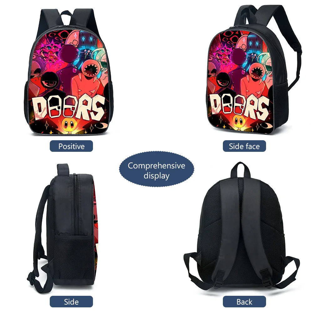 New Escape Door Doors Roblox Figura Três peças School Bag Mochila