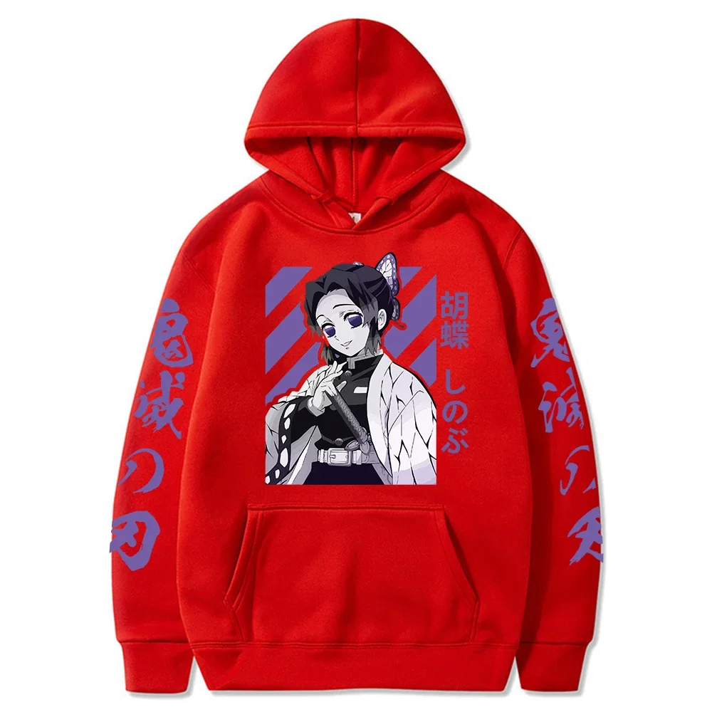 Demon Slayer Japan Anime Men And Women Hoodies Long Sleeve Shinobu Kocho Plus Size Sweatshirts Unisex Autumn Winter Pullover 5