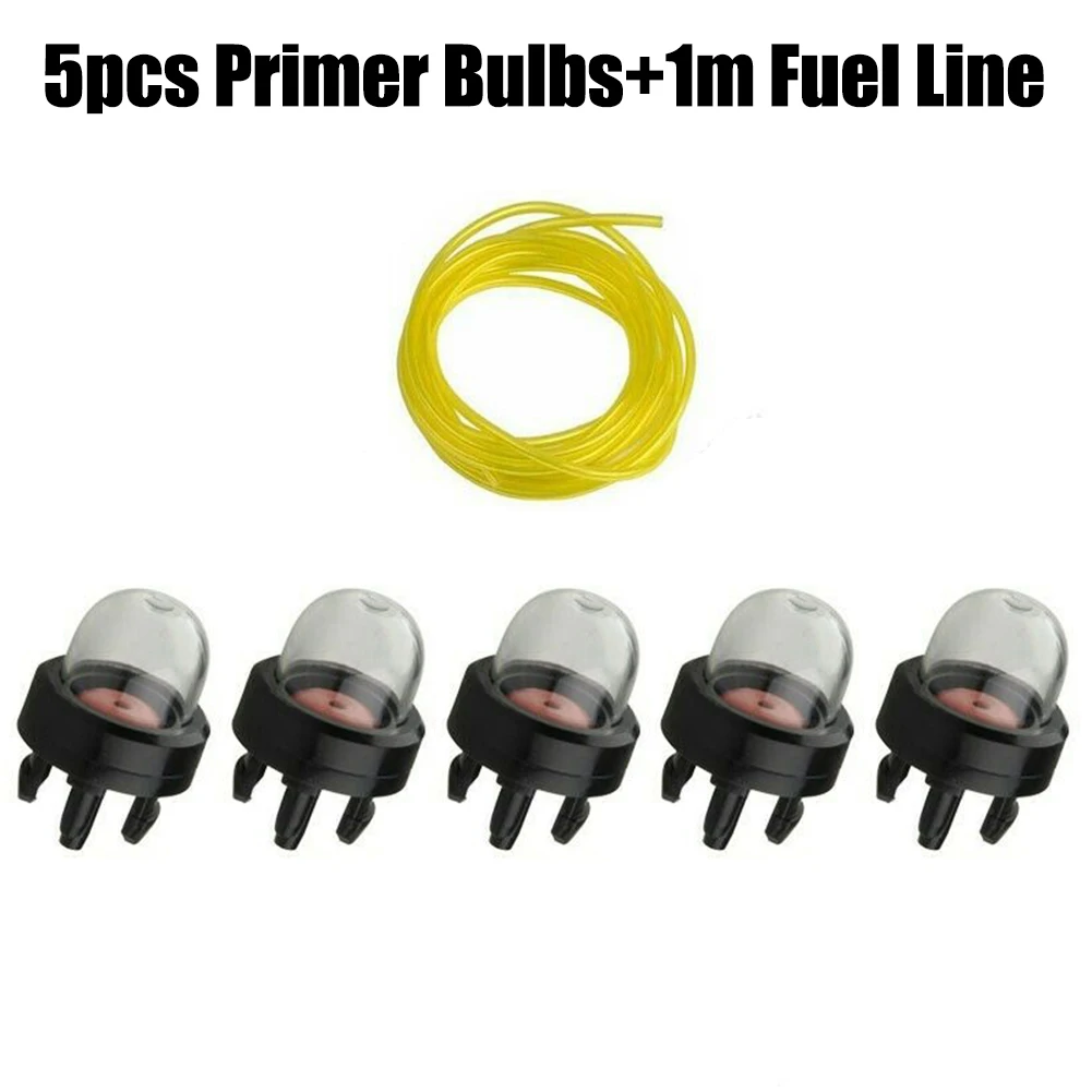 5pcs Primer Bulb Pump Bulbs 1M Fuel Line For Ryobi For Stihl Talon Trimmer Whipper Snipper Chainsaw Blower Trimmer Carburetor Fuel Pump Primer Bulb
