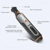 Worx 8V Rotary Tool WX106 Cordless Mini Drill Engraving Grinding Polishing Machine USB Charger Variable Speed Power Tools Set 2