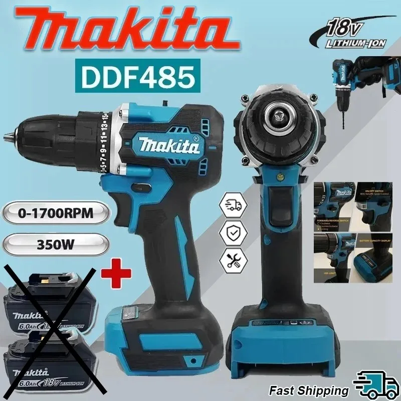 마키타 DDF485 LXT 컴팩트 무선 공구 다기능 스크루드라이버 임팩트 브러시리스 드라이브 충전식 브러시리스 드릴 18V