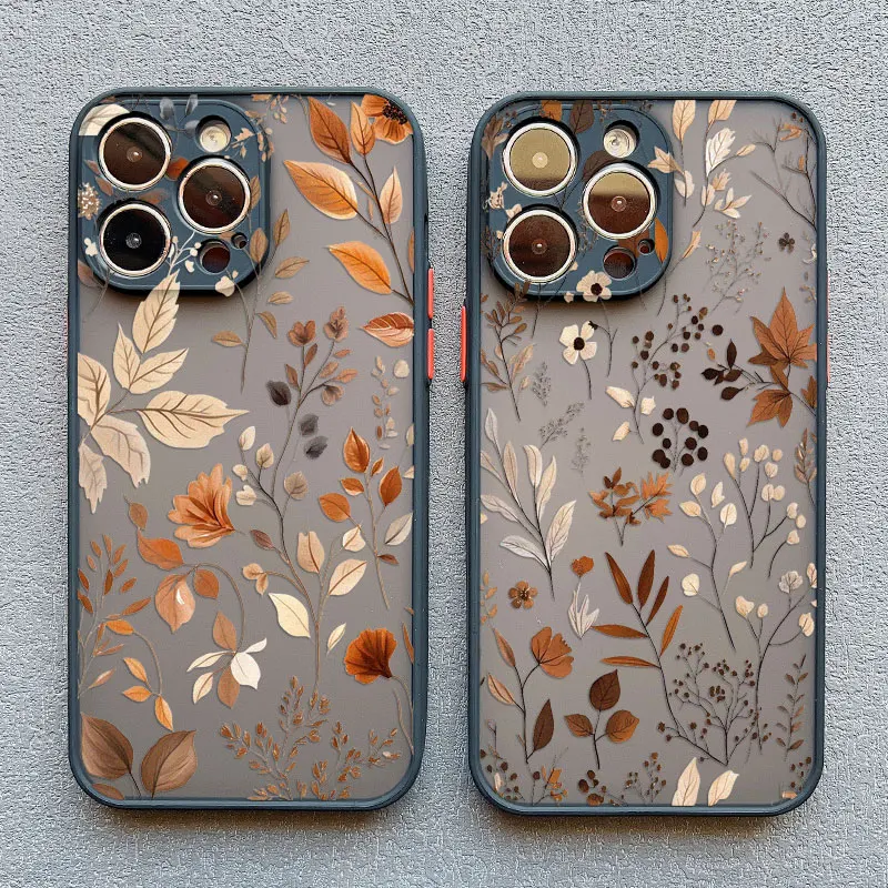 Elegant Yellow Fallen Leaves Phone Case Design