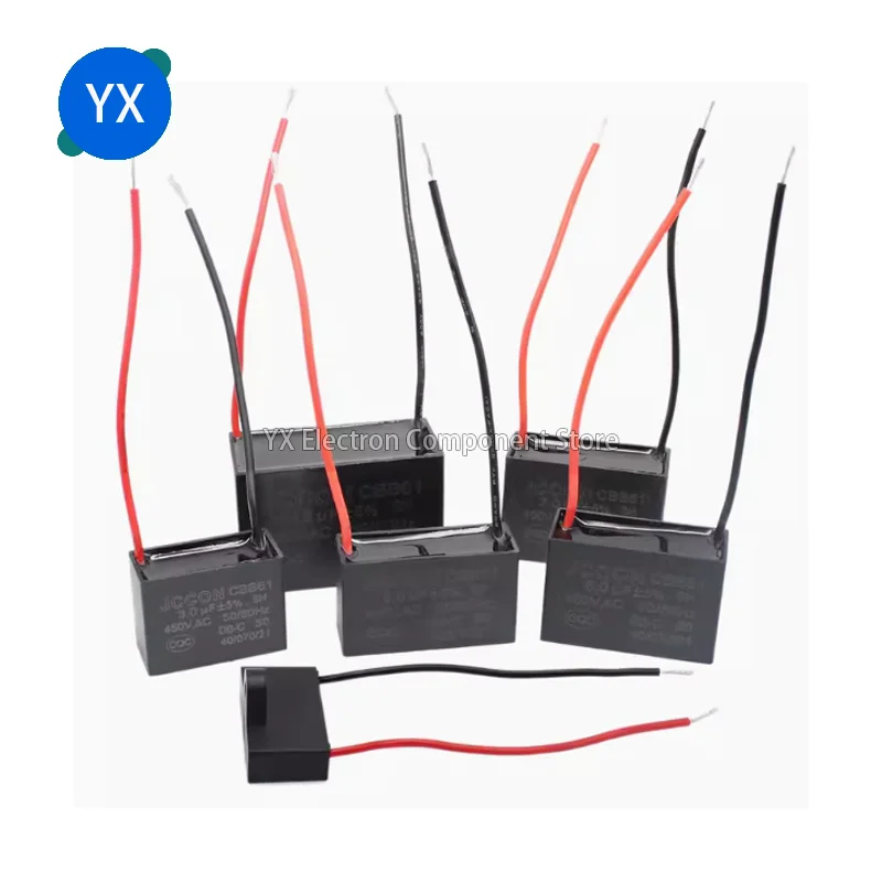 2~5pcs CBB61 Starting Capacitance 450V AC Fan Capacitor CBB Motor Run Capacitor 1UF-20UF 1.2UF 1.5UF 2UF 2.5UF 3UF 3.5UF 4UF fan capacitor motor run capacitor cbb capacitor motor capacitor