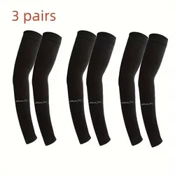 Breathable UV Protection Sleeves for Outdoor and Sports Activities (Black)