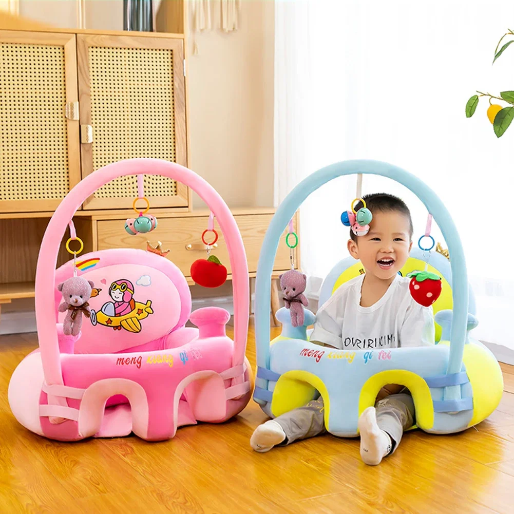 Baby Eating Chair Baby Seats & Sofas Cartoon Plush Infant Sofa Feeding Chair Safety Learning Sit for Children no Padding baby eating chair