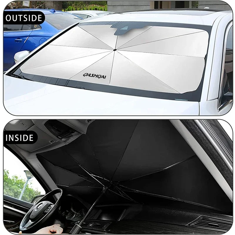 Car Windshield Sunshade Umbrella Car Front Shading For Nissan Qashqai j11 j10 Juke XTrail t32 Tiida Leaf Versa accessories