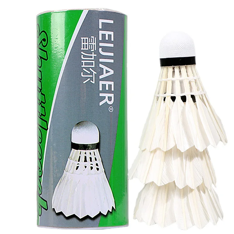 

5tubes Leijiaer 290 entertainment solid badminton duck feather primary badminton 3pcs