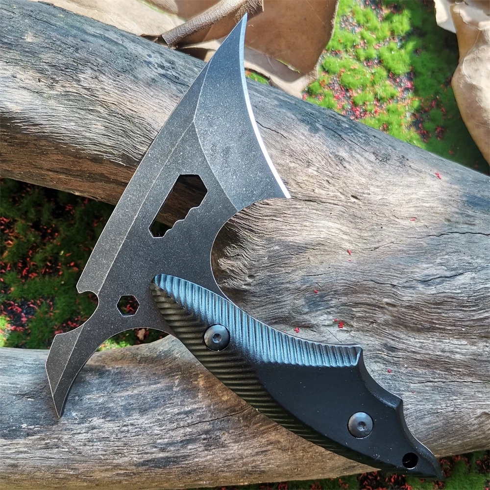 9Cr18 Stainless Steel Blade Aluminum Oxide Handle Survival Camping Axe Multi-tool Hatchet Tactical Outdoor Hand Axe with Cover 4