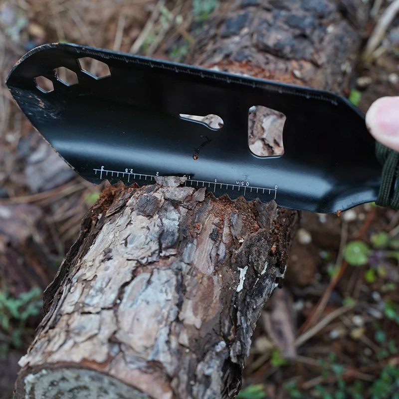 ELOS-Camping Shovel Metal Detector Garden Serrated Edge Digging Shovel Sheath Tool For Outdoors Garden