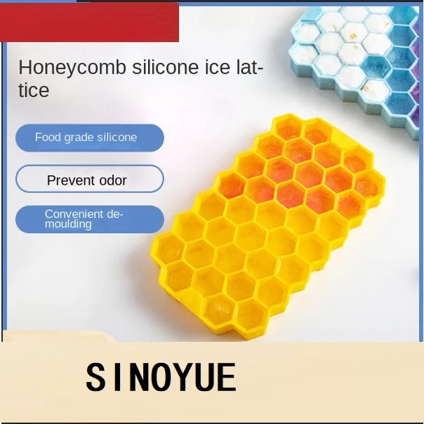 Food Grade Silicone 37 Compartments Ice Tray Mold with Lid ice mold