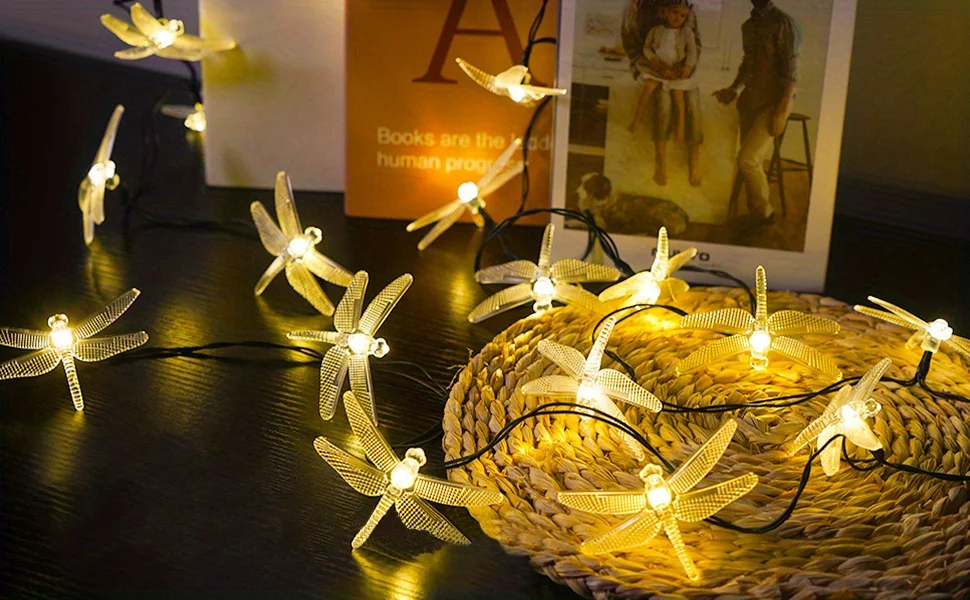 Description Picture 6 of itemOutdoor Dragonfly Solar String Lights 8 Modes Fairy Light Waterproof Festival Lamp For Garden Christmas Garland Lawn Decor