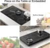 Induction Cooktop, with 5 Burners Desktop Built-in , 7400W 240V Induction  9 Power,Levels Sensor Touch 4