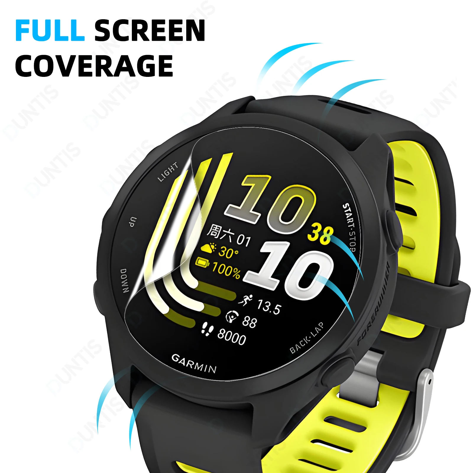 Garmin Forerunner 70/170용 3D 화면 보호기 유연한 하이드로겔 HD 투명 풀 커버리지 보호 필름 액세서리(유리가 아님)