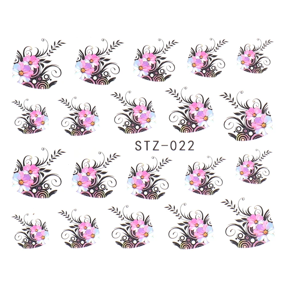 Beauty Flower Water Transfer Nail Sticker Nail Art Decals DIY Decorations Manicure Sliders Tip Tool 1 sheet, nail stickers,nail art decoration,nail decals,nail art tools,flower stickers