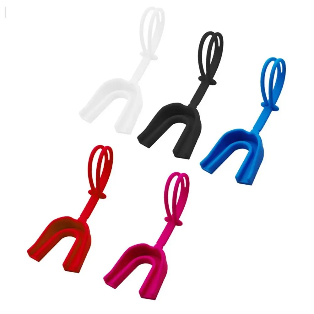

Shock Absorbent Mouth Guard with Strap Tooth Brace Professional Teeth Protector Comfortable Silicone Sports Mouthpiece