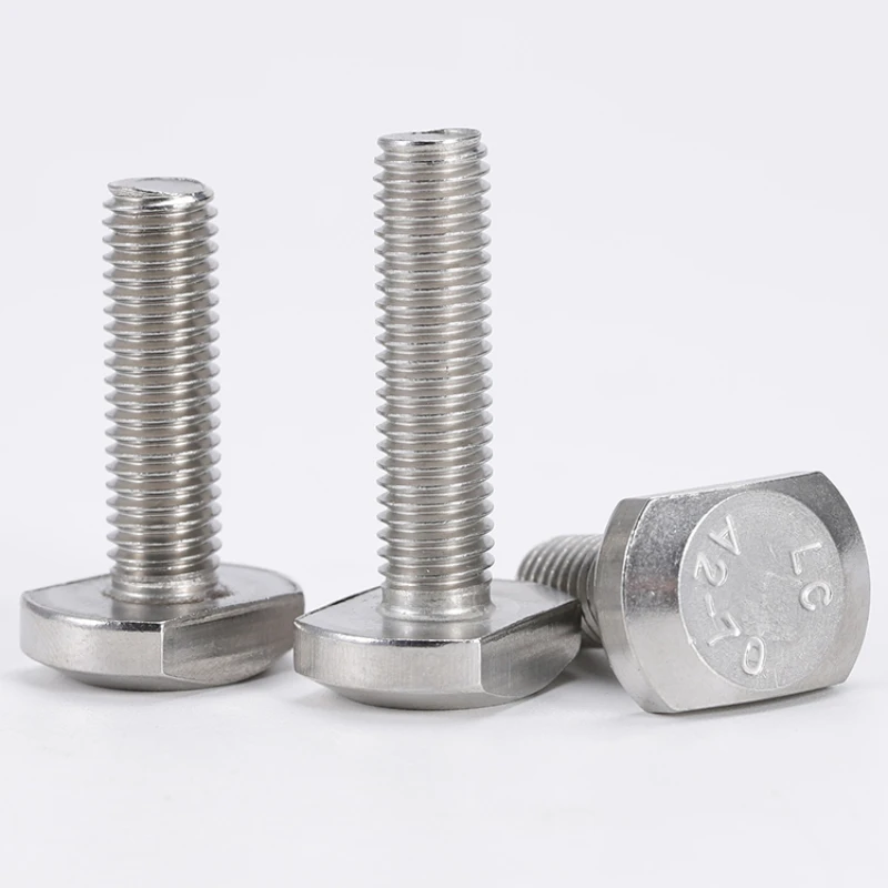 Viti A Testa T Rettangolare In Acciaio Inox 304 – Misure M5-M12, Lunghezza 12-120mm (Confezione Da 1 O 10 Pezzi)