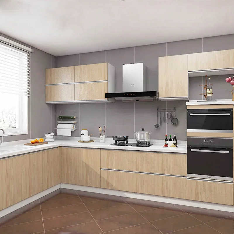 Made Modern Modular melamine Solid Wood home furniture Kitchen Cabinets