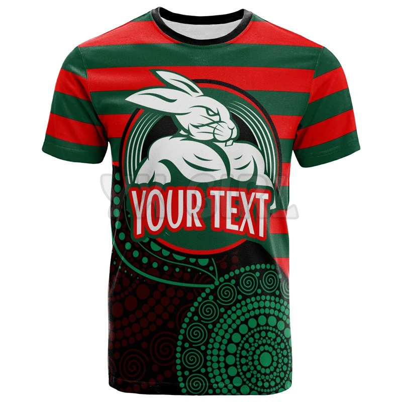 

2022 Summer Fashion Men t shirt Rabbit Customize Text 3D All Over Printed T Shirts Tee Tops shirts Unisex Tshirt