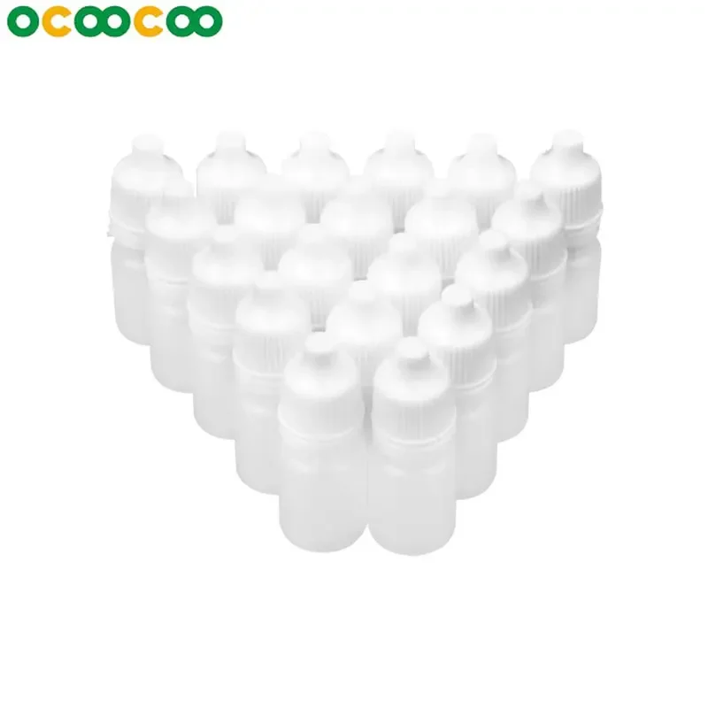 Refillable Bottle 50PCS 5ml/10ml/15ml/20ML/30ML/50ML/100ML Empty Plastic Squeezable Dropper Bottles Eye Liquid Dropper