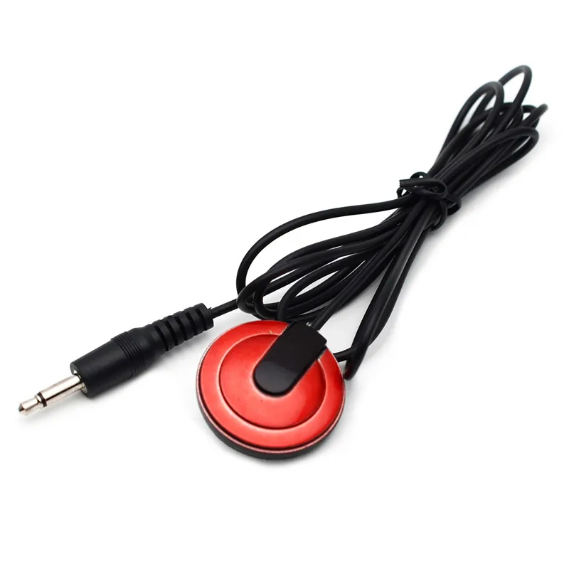 10Pcs Clip Red Case Guitar Pickup Piezo Contact Microphone Pickup with 3.5 Mono Jack Output