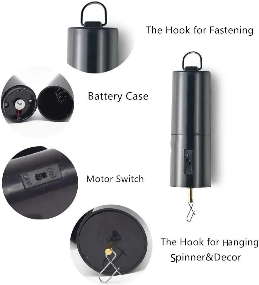 Wind Spinner Battery Motor 30RPM Battery Operated Hanging Display Garden Decorations