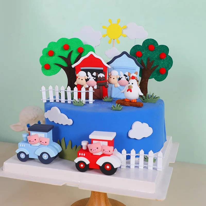 Décoration de gâteau joyeux anniversaire en forme de vache, pour garçon et  fille de 1, 2 et 3 ans, style Moo Chi, fournitures de décoration de fête,  25 pièces - AliExpress