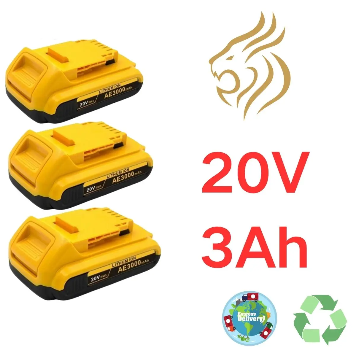 100% for DeWalt 18V 20V 3Ah Max Lithium Batteries DCB203 Li ion Battery Replacement DCB206 DCB205 DCB204 DCB200 Power Tools S43efdac71a184ffb974e329de6a6a58cZ