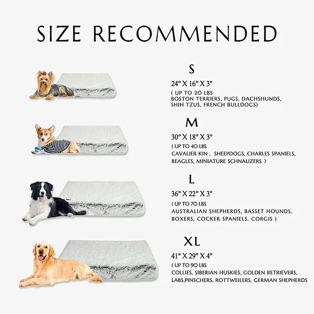 Dog Bed Super Soft Plush Cat Beds for Small Medium Large Dogs Removable for Cleaning Puppy Cushion Claming Dog Beds Pet Mat 6