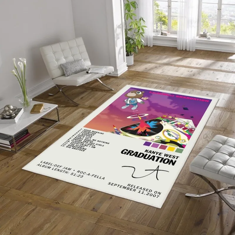 Graduation Album Cover Carpet for Living Room Bedroom Home Decor Rugs Indoor Rug Non Slip Washable Personalized Modern Floor Mat